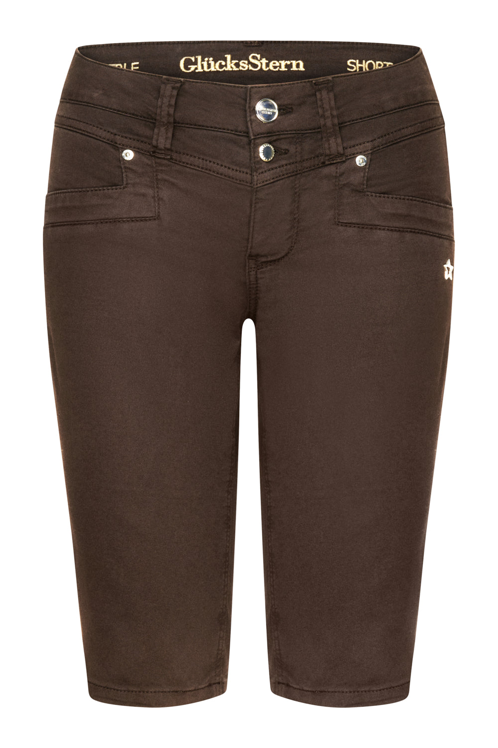 Merle – Slim Fit Hose in Royalbraun Bermuda