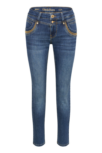 Merle – Slim Fit Jeans in Himmelblau