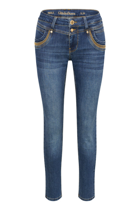 Merle – Slim Fit Jeans in Himmelblau