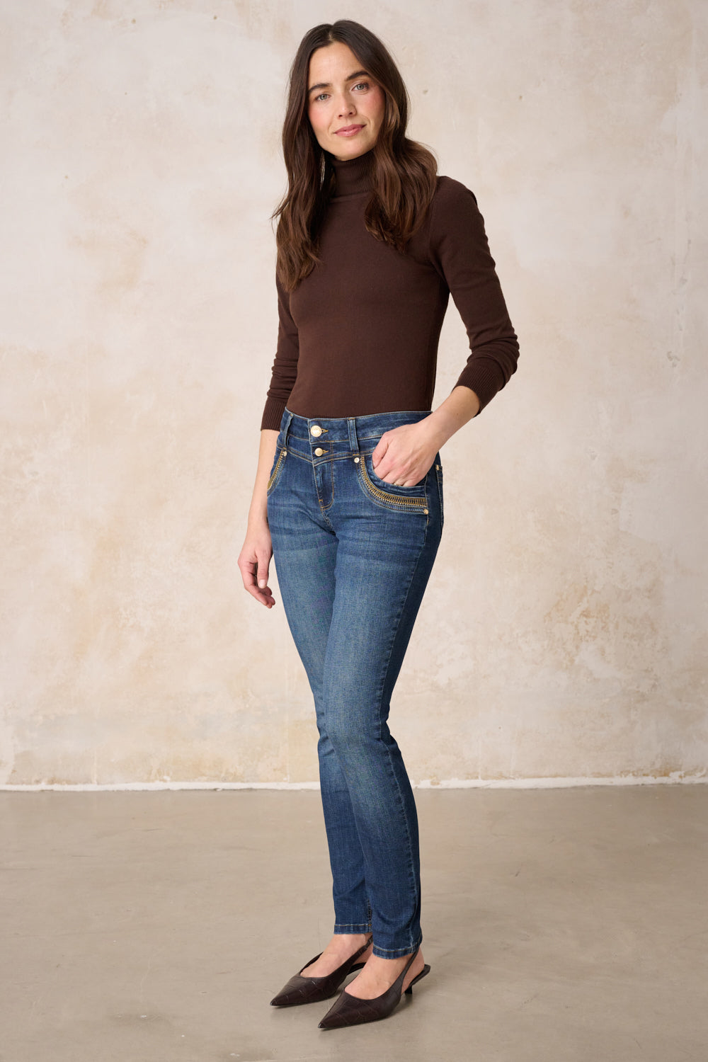 Merle – Slim Fit Jeans in Himmelblau