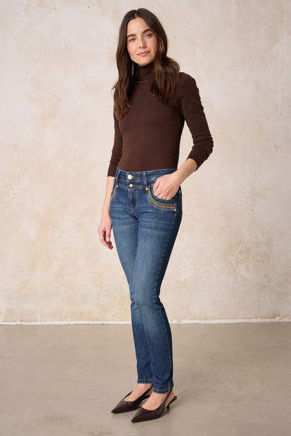 Merle – Slim Fit Jeans in Himmelblau