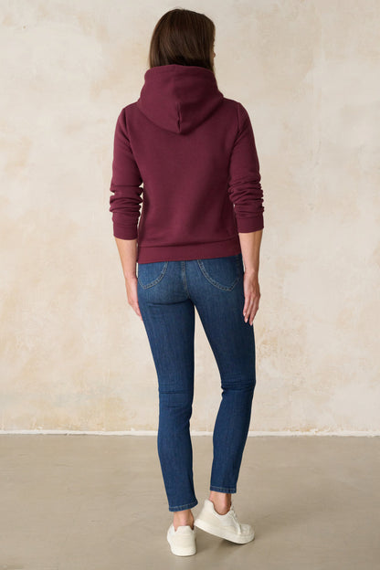Merle Slim Fit Jeans – Maronenblau & Soft Denim, mittlere Leibhöhe