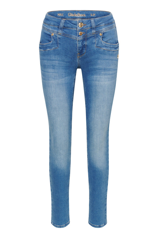 Merle - Slim Fit Jeans – Opalblau
