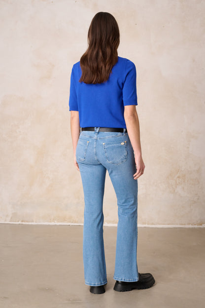 Melina - Bootcut Jeans – Kristallblau