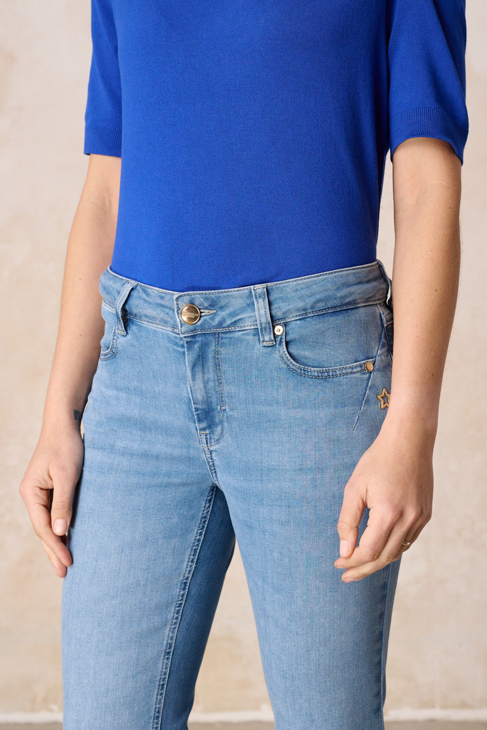 Melina - Bootcut Jeans – Kristallblau