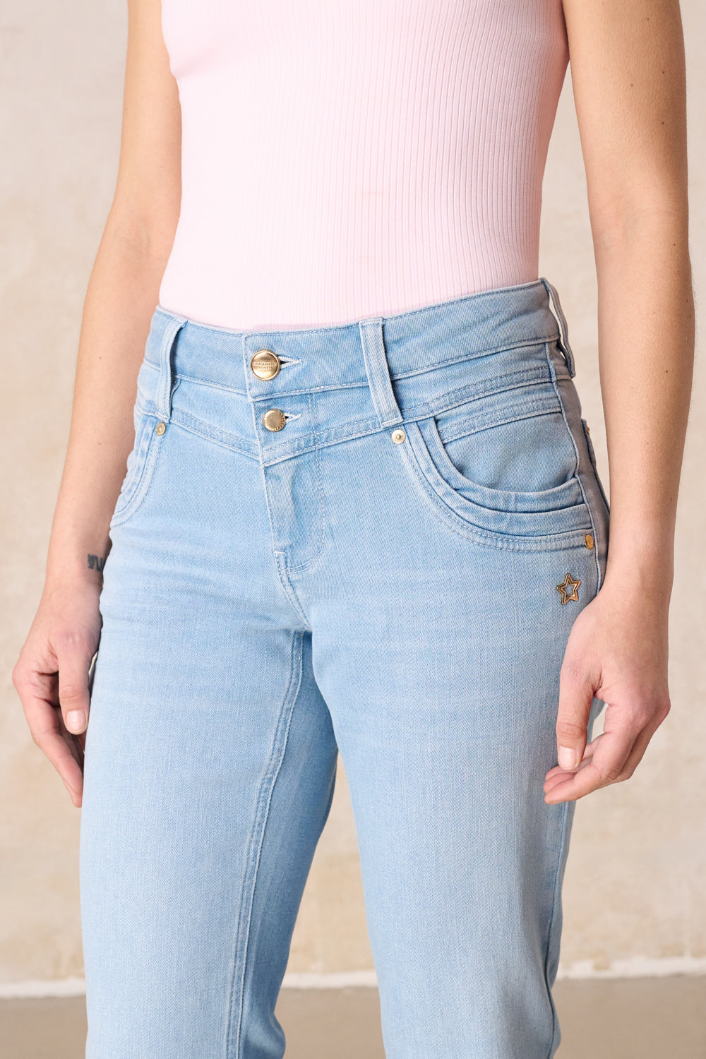 Merle - Straight Leg Jeans - Isarblau