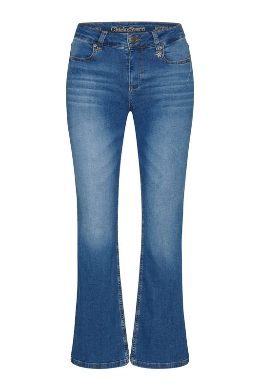 Melina – Bootcut Jeans in Frühlingsblau mit mittlerer Leibhöhe