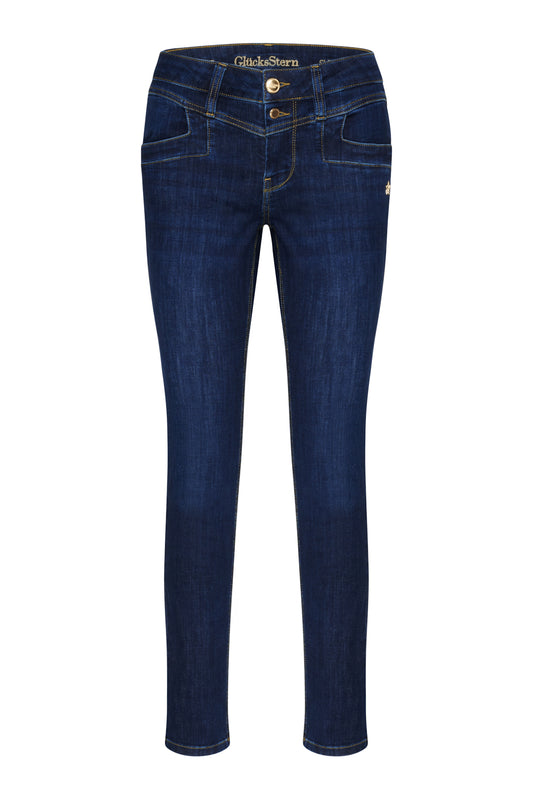 Merle – Slim Fit Jeans in Wunschblau mit mittlerer Leibhöhe