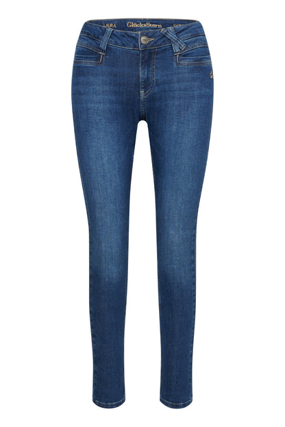 Laura Skinny Fit Jeans – Edelblau & Soft Denim, hohe Leibhöhe