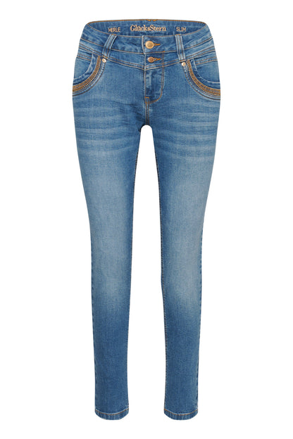 Merle – Slim Fit Jeans in Skyblau mit mittlerer Leibhöhe