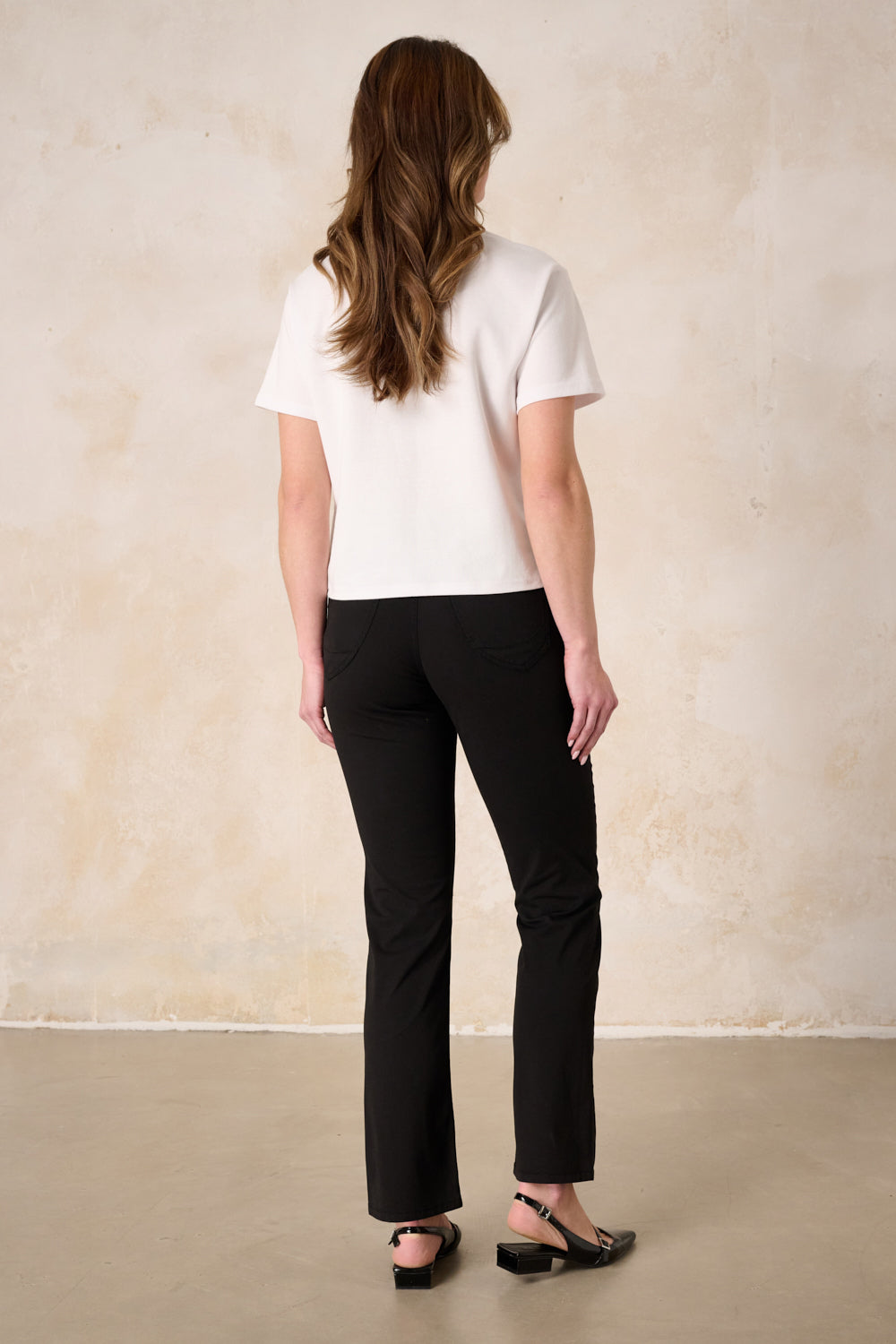 Merle – Straight Leg Hose in Glasurschwarz