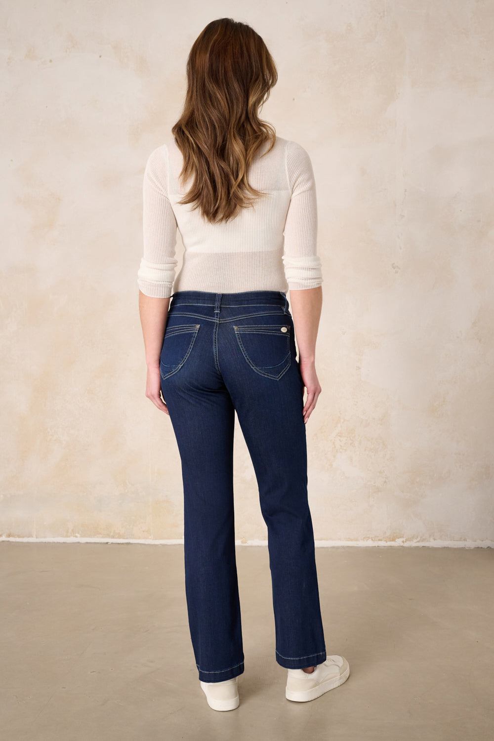 Merle Straight Leg Jeans – Atlantikblau & kühlender Denim, mittlere Leibhöhe