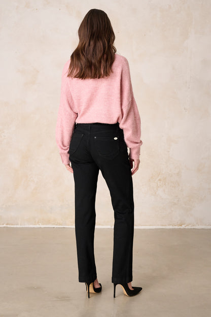 Merle – Straight Leg Jeans in Mandelschwarz