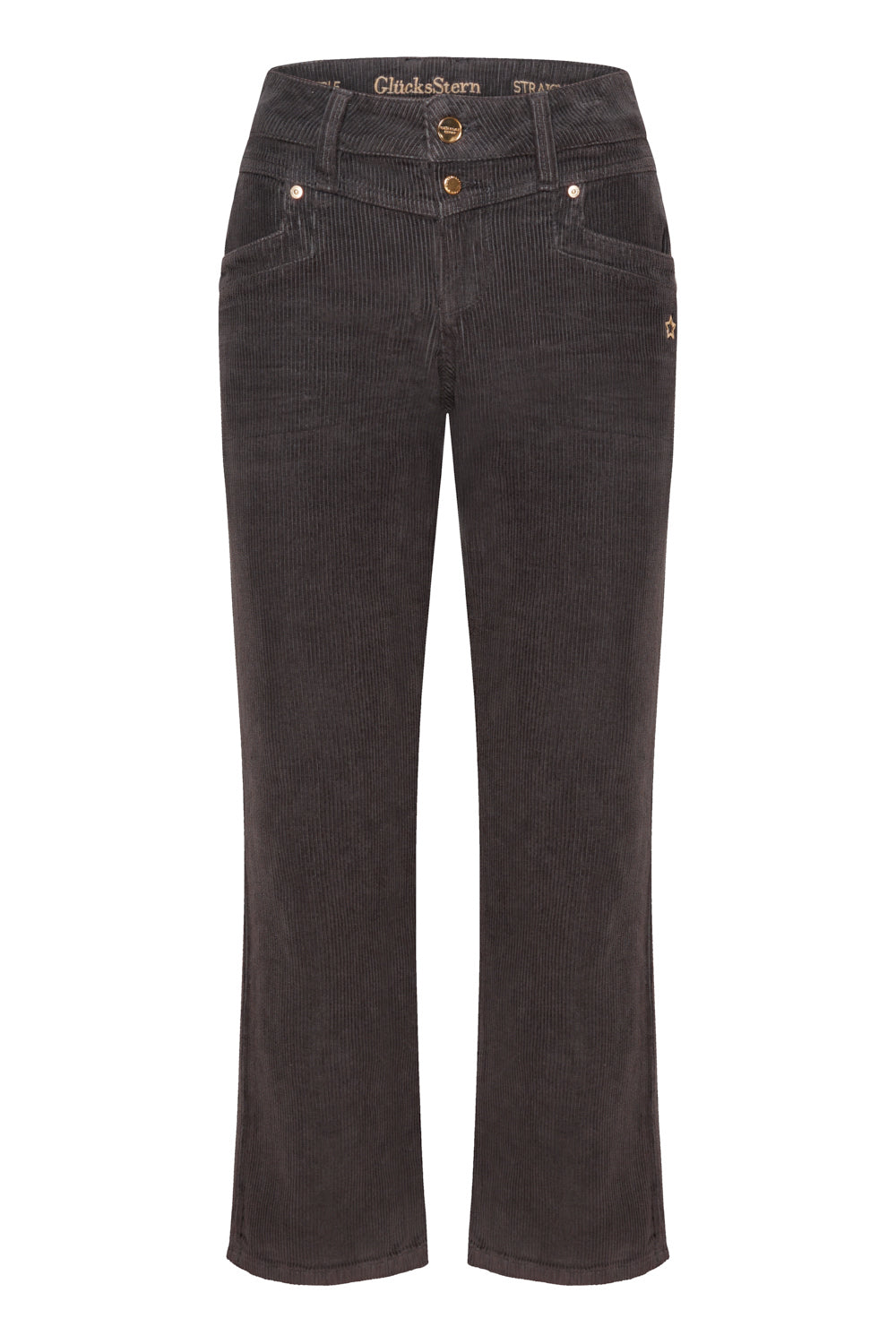 Merle - Straight Leg Jeans - Cordgrau