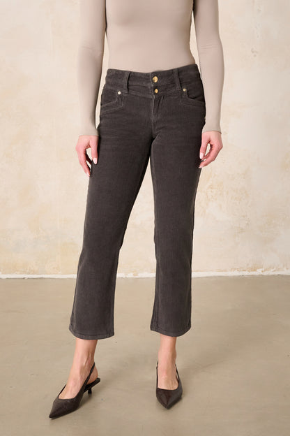 Merle - Straight Leg Jeans - Cordgrau