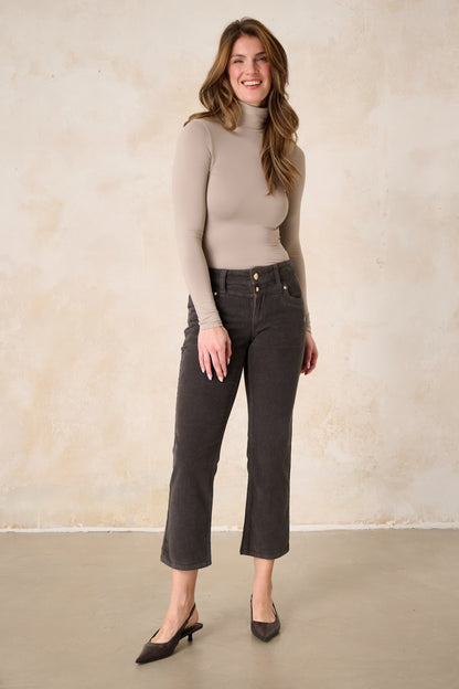 Merle - Straight Leg Jeans - Cordgrau