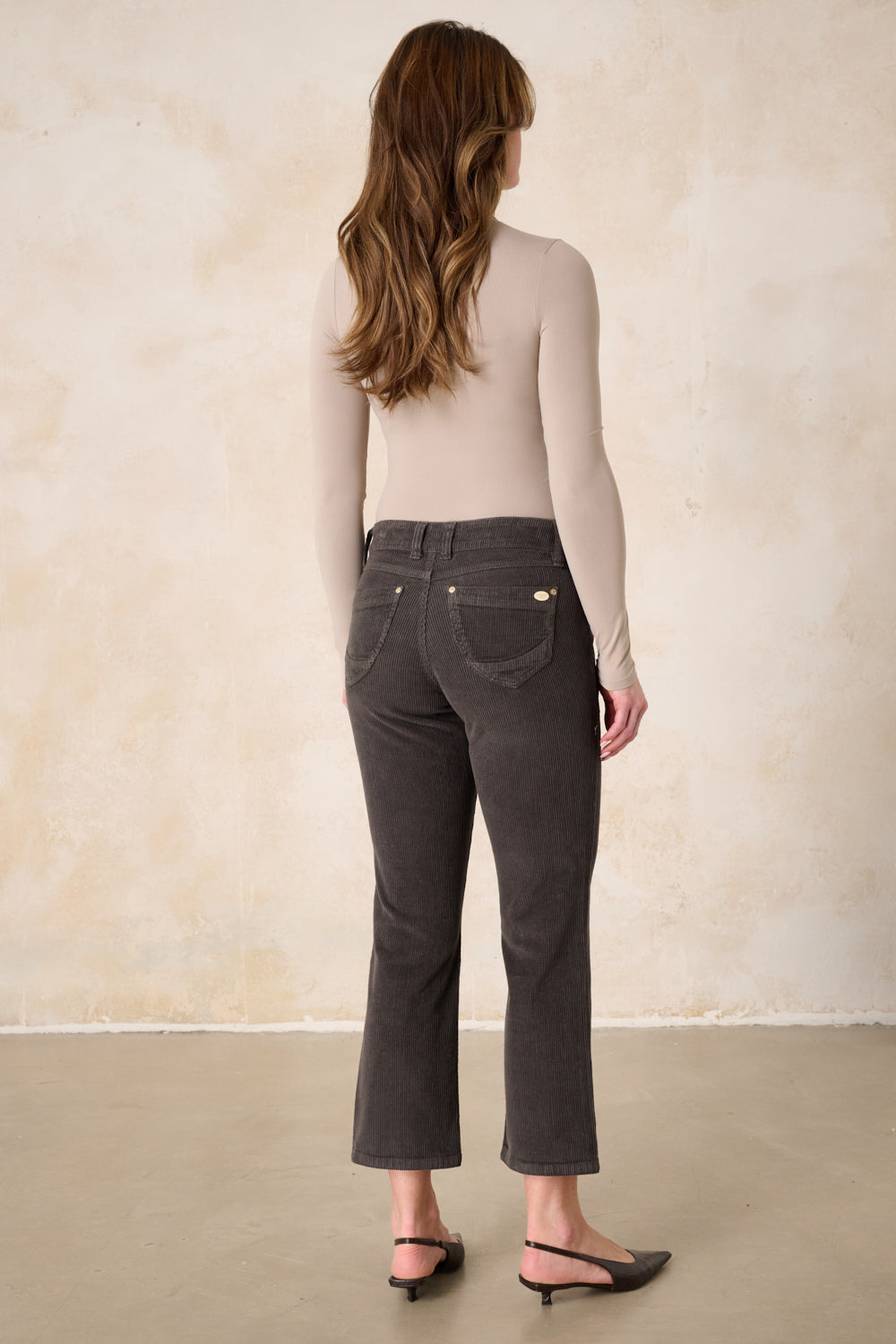 Merle - Straight Leg Jeans - Cordgrau