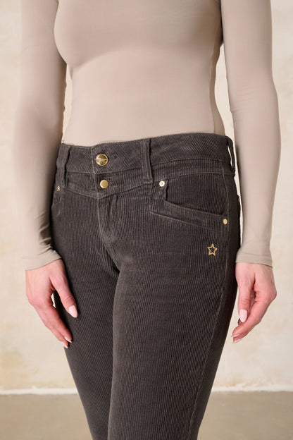 Merle - Straight Leg Jeans - Cordgrau