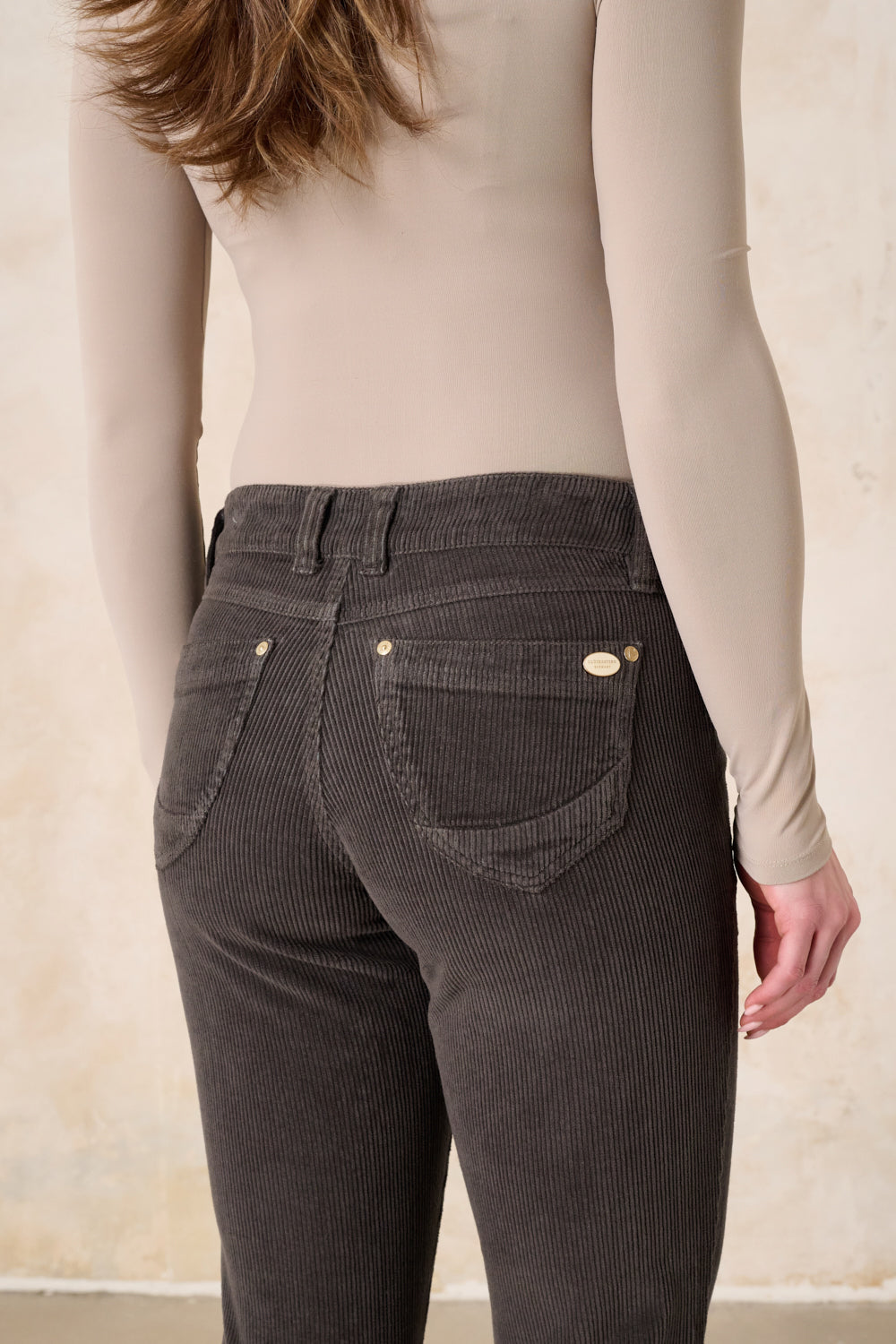 Merle - Straight Leg Jeans - Cordgrau