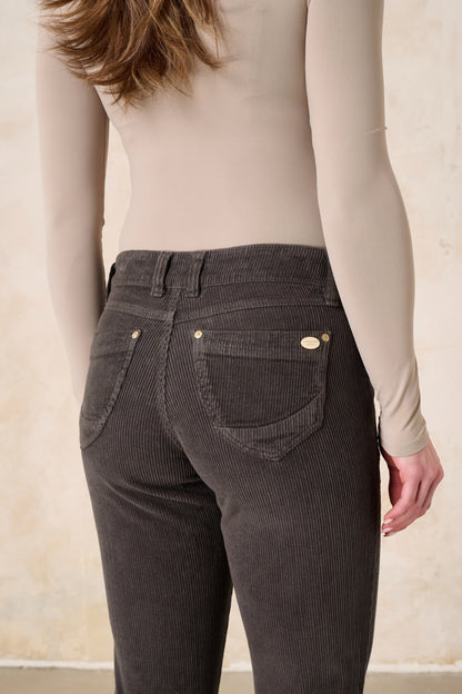 Merle - Straight Leg Jeans - Cordgrau