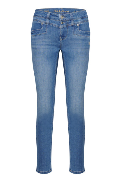 Merle – Slim Fit Jeans in Holunderblau mit mittlerer Leibhöhe