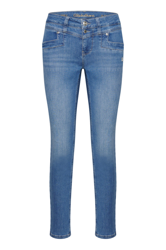 Merle – Slim Fit Jeans in Holunderblau mit mittlerer Leibhöhe
