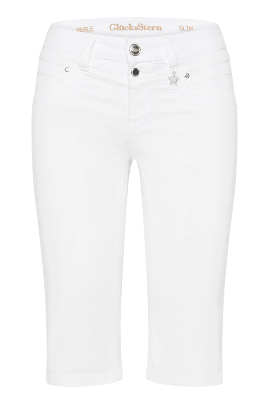 Merle Slim Royalweiß Bermuda