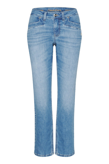 Tina Straight Leg Jeans – Holunderblau & Leichter Denim, hohe Leibhöhe