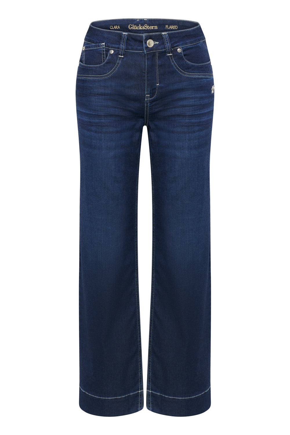 Clara Flared Jeans – Jeansblau & Lyocell-Mix, hohe Leibhöhe