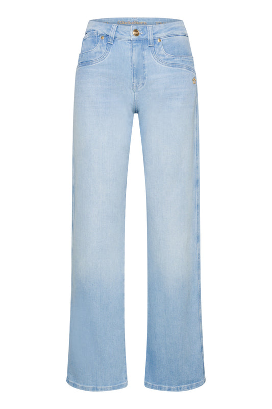 Clara – Flared Jeans in Isarblau mit hoher Leibhöhe