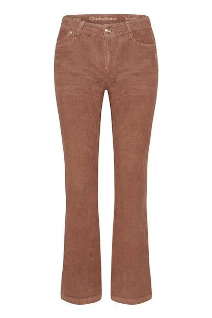 Melina - Bootcut Jeans – Cordbraun