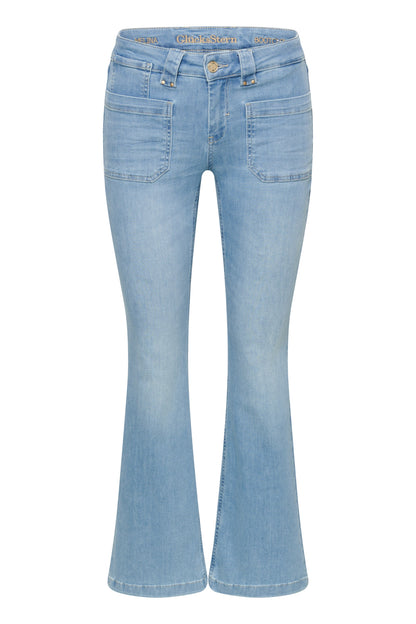 Melina - Bootcut Jeans – Holunderblau