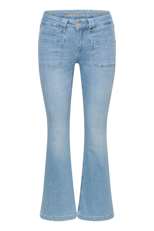 Melina - Bootcut Jeans – Holunderblau