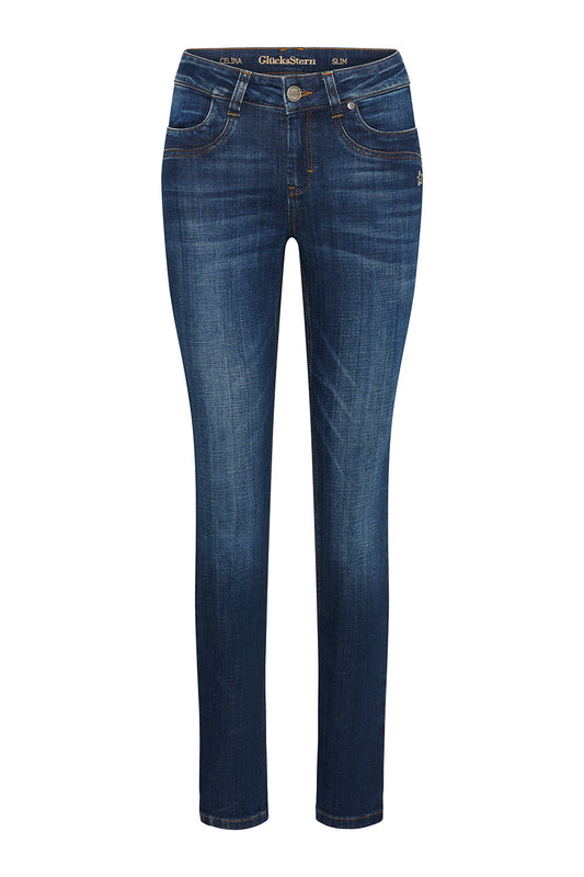 Celina – Slim Fit Jeans in Rheinblau