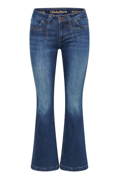 Melina – Bootcut Jeans in Donaublau mit mittlerer Leibhöhe